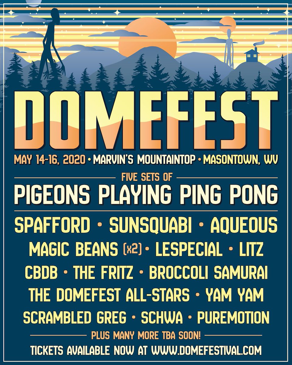 It’s on at #domefest with <a href="/pigeonsplaying/">Pigeons Playing Ping Pong</a> See y’all on the Mountain!