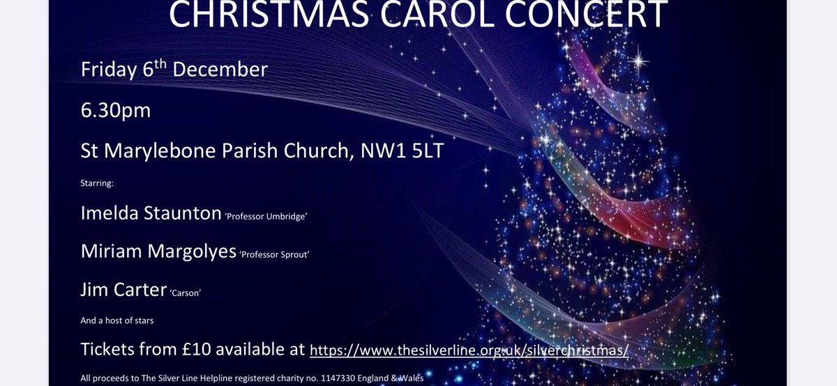 Silverline Christmas concert this Friday! Please come and support a wonderful cause and enjoy a fabulous night.
