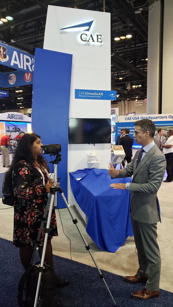 CAE's Marc-Olivier Sabourin, VP Defence &amp; Security - International, chats with @ModMilTraining #IITSEC about emerging trends &amp; technologies in military training