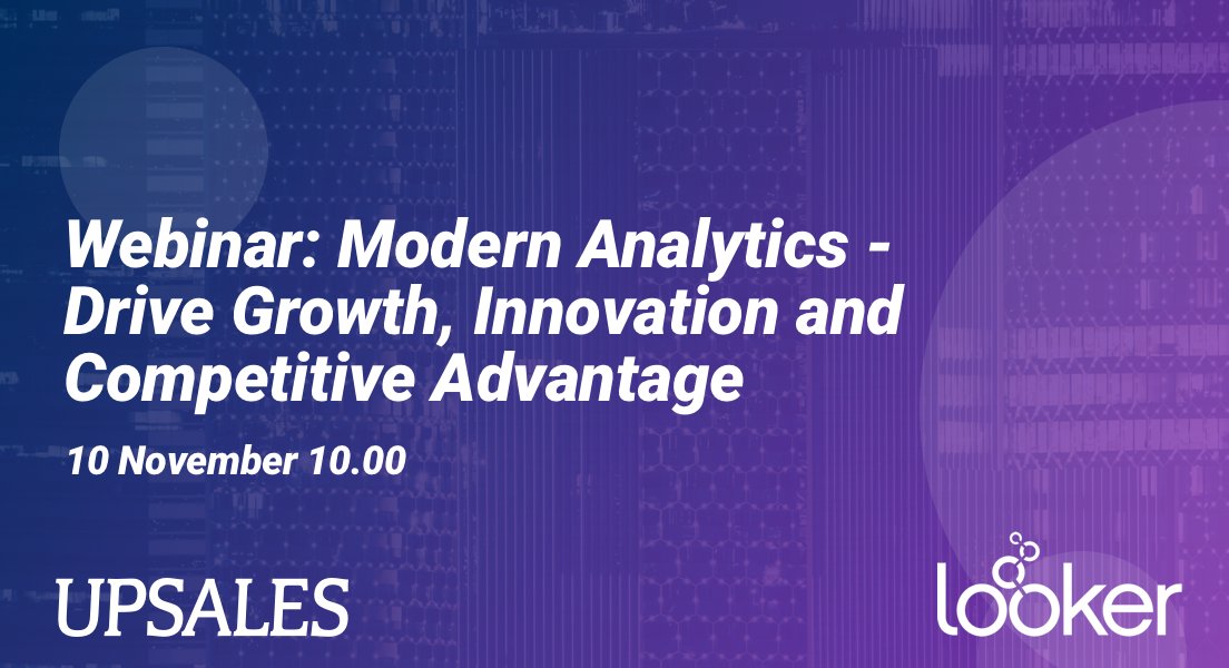Join our webinar with Looker next Thursday, to learn how to creatively leverage the plethora of data every business collect to maximize value and to drive growth. 
Register here:
brighttalk.com/webcast/16449/…