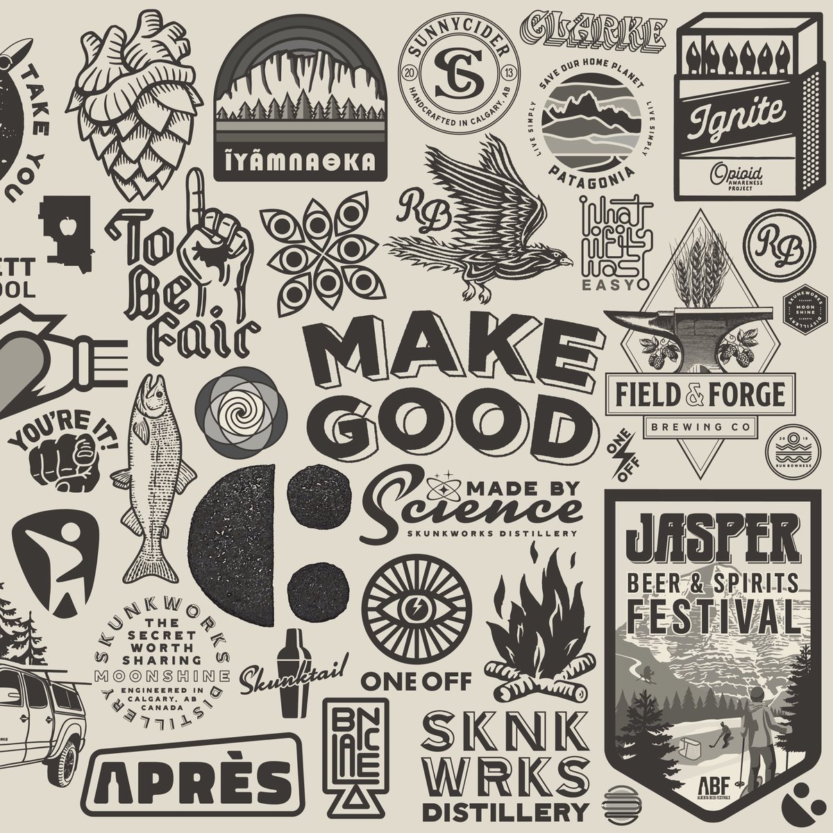 Hindsight 2019 👁 It’s been a great year and I’m super grateful to have worked on so many awesome projects and met so many awesome people! 🙏 Keep you eyes peeled in 2020. #clarkestudio #branding #design #illustration #art