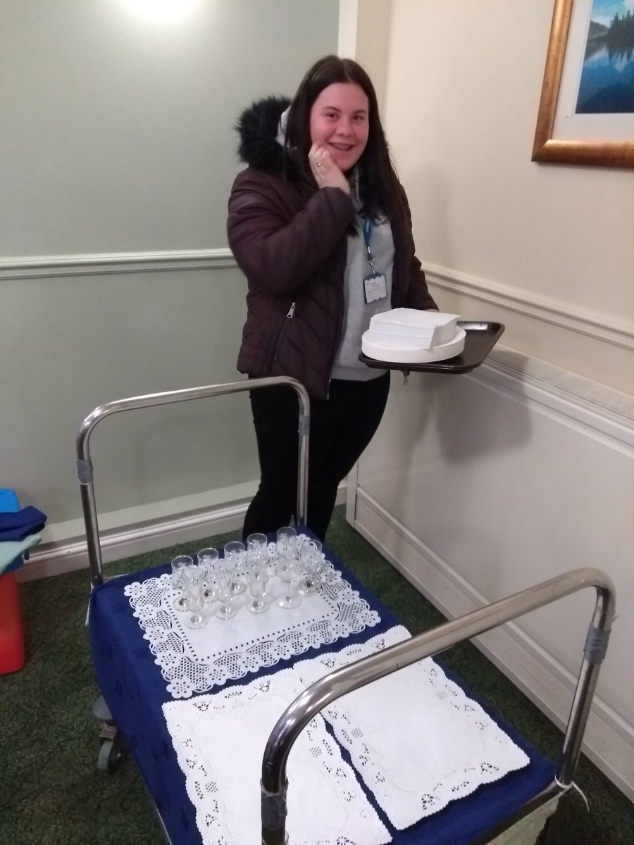 Ready2_Learn's tweet photo. Our students have been at Oakwood Care Home today, offering company for the residents and helping one special couple celebrate their 53rd wedding anniversary! https://t.co/lnLGEpCxxC