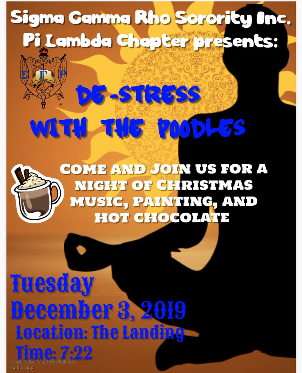 AUMSGRhos's tweet photo. Be sure to come out tonight at 7:22, and release that finals week stress💙💛 https://t.co/vNOComhNxT