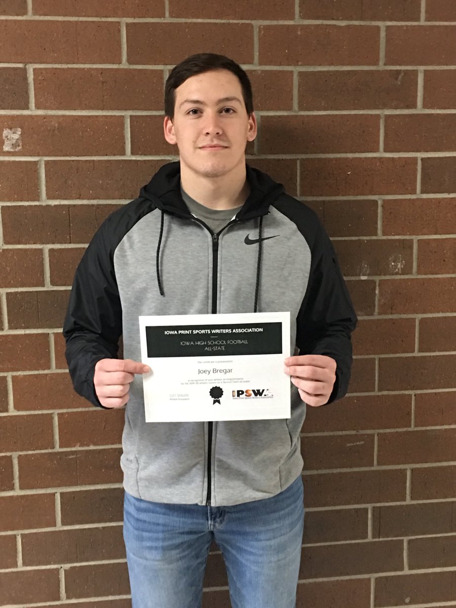 i35football's tweet photo. Joey Bregar 2nd Team All-State ⁦@jbregs7⁩ https://t.co/RSJh3GrmEA