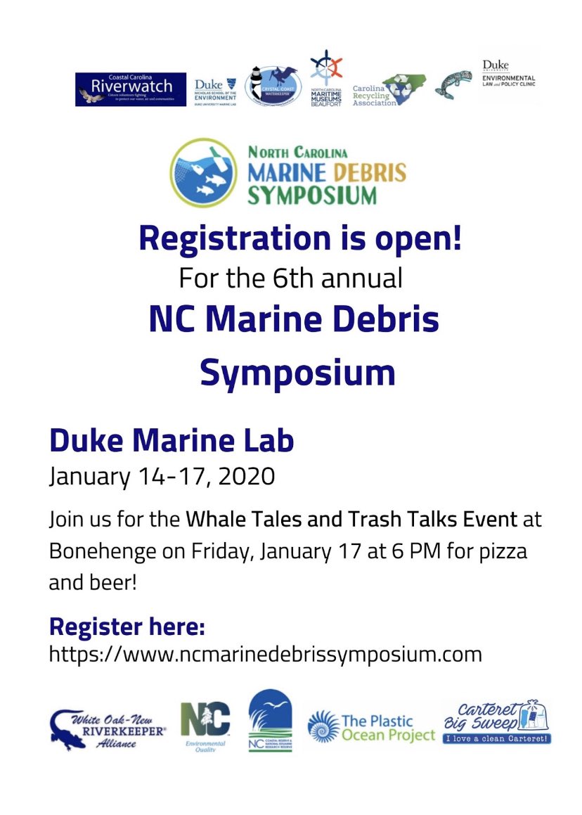 LeslieSmith430's tweet photo. Are you passionate about marine debris, thirsting for the latest research, and looking to collaborate for cleaner coastal waters? Register today for the #NCMDS2020! Registration discounts are available for students and members of partner organizations.

https://t.co/gwhN7pX9Ap https://t.co/0o1J5W8A6b