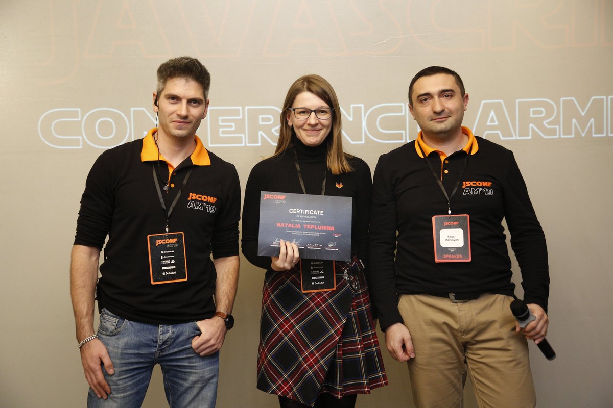 JSConfAM's tweet photo. #RxJS is often considered so complicated but it's not true! It's just developed to deal with difficult asynchronous tasks.
And during her #JSConfAM19 talk @N_Tepluhina told about this magic while building a simple game with #RxJS! ๐ https://t.co/kjJqjIaa8T