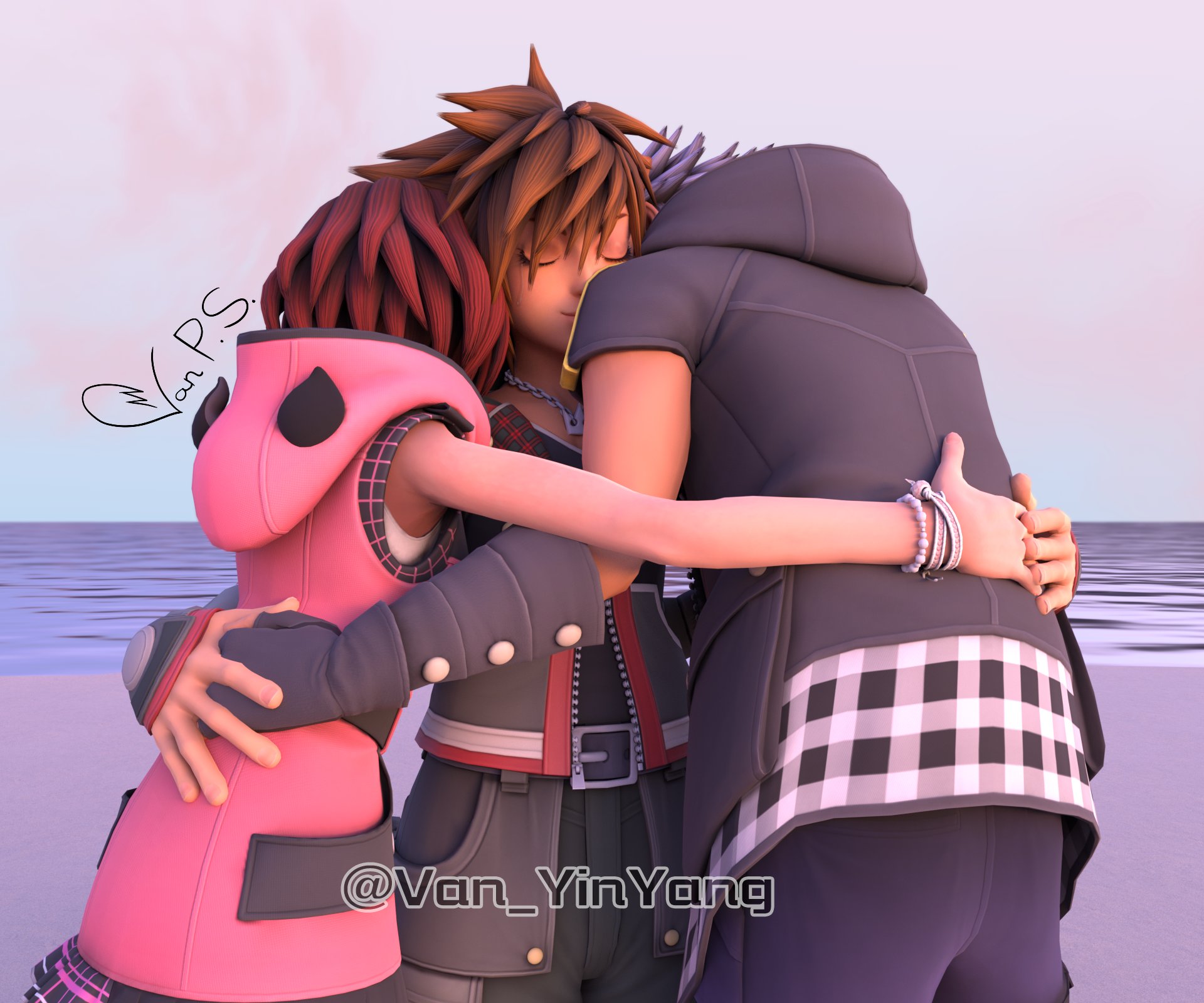 Sora X Riku Kingdom Hearts Sora And Riku Kissing