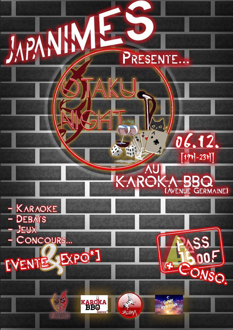 Karoka237's tweet photo. Ce vendredi à partir de 19h00 venez vivre la première soirée #otaku présenté par @Japanimes237.
Une soirée dans un délire Otaku. Uh-huh uh-huh!!! 🗣️.
#youneedit #camburger #karoka237 #karaoke #Yaoundé #funadvisor #otakunight #japanimes https://t.co/Mnx76xLxcO