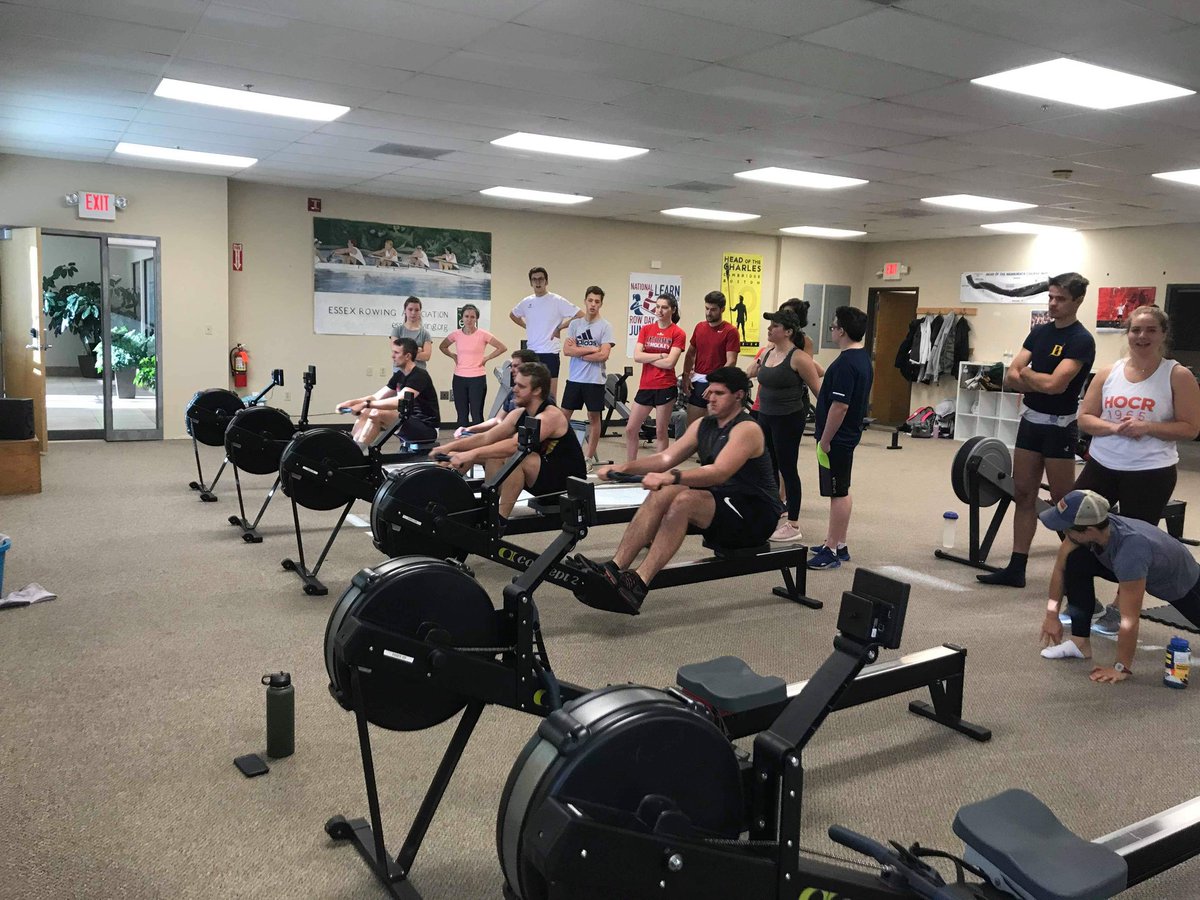 essexrowing's tweet photo. Pics from last Friday's Erg Relay. 

ERA masters, youth and ERC Alumni formed teams of 5 and raced 5*400 meters to be the first team to row 10k meters! A lot of fun and a great way to burn off some Thanksgiving 🦃 https://t.co/0zvFWSyW1i