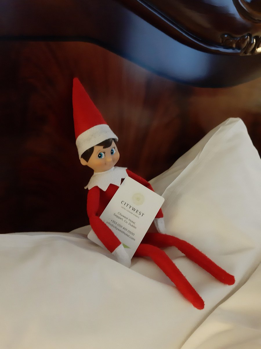 Look who just checked in? Better late than never! #elfontheshelf #Ollie #ChristmasAtCitywestHotel