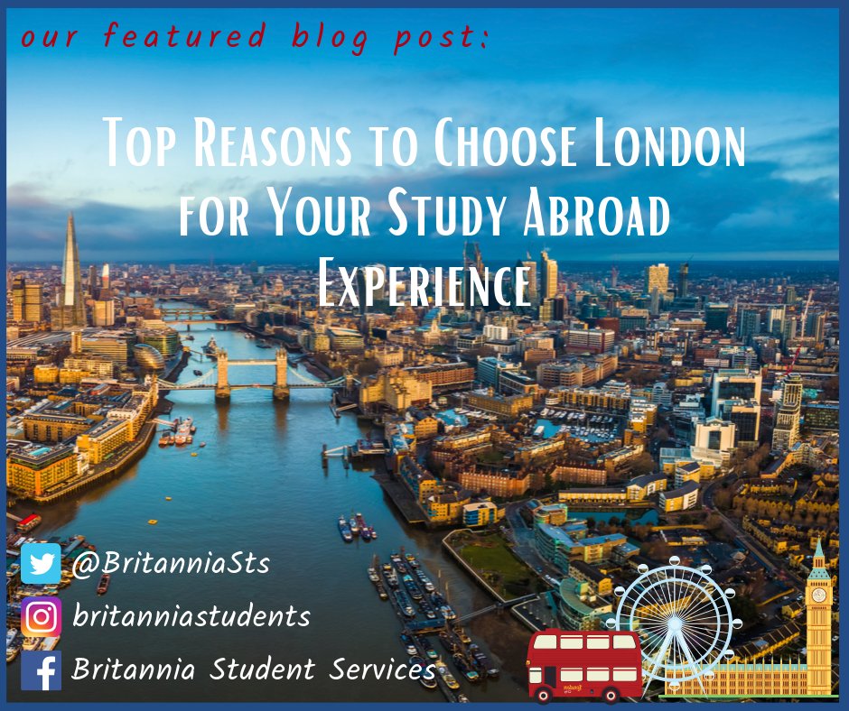 BritanniaSts's tweet photo. https://t.co/qzX9fL4FGD

Don’t know where to #StudyAbroad? Our blog post talks about why #London is the top spot for #Students. Check it out!

#Accommodation #Britannia https://t.co/1uWAzccaOY