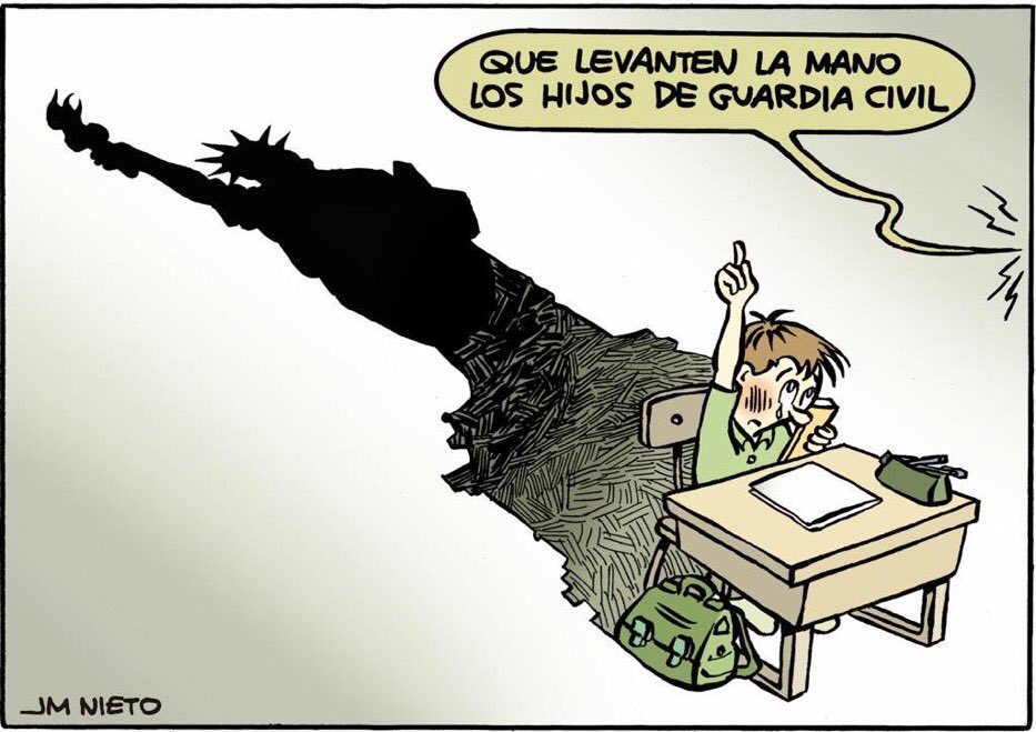 Os cuento que hoy tendré el inmenso honor de recibir el premio Mingote en la casa de ABC, y con la mayor satisfacción posible: por una viñeta en defensa de la benemérita y sus familias, siempre víctimas del odio sectario. Estoy muy feliz y agradecido.