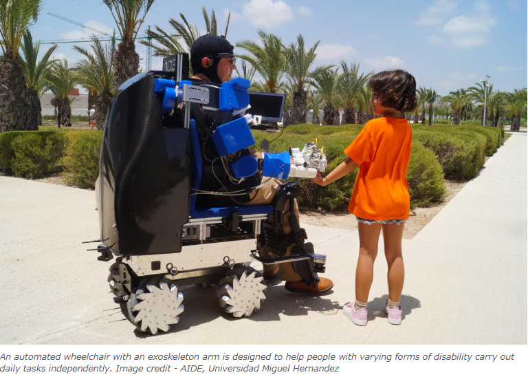 On #InternationalDay4PWD learn how #H2020 <a href="/aideproject/">AIDE H2020 project</a> has developed an automated wheelchair with an exoskeleton robotic arm to help people with #disabilities carry out daily functions

📹youtube.com/watch?time_con…
➡️europa.eu/!cN87Qr

#EUHealthResearch #IDPD2019
