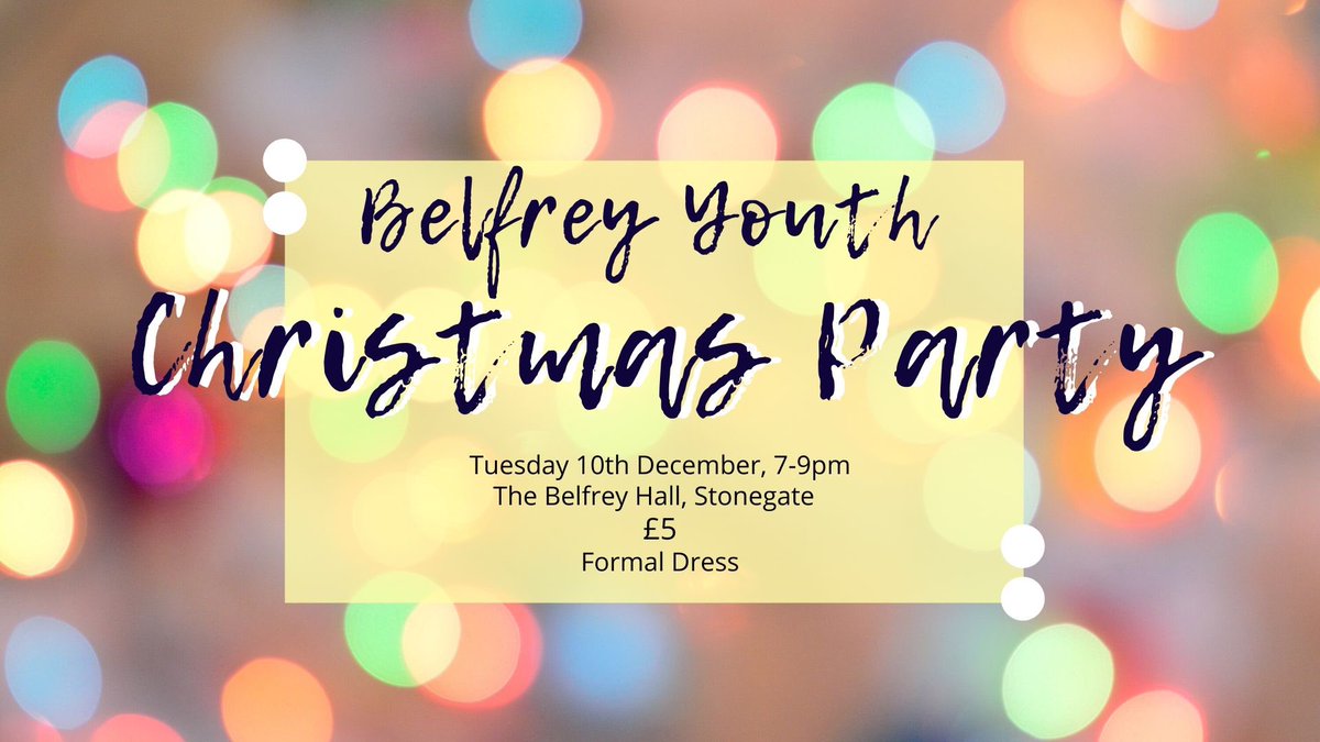 This time next week everyone! We need you to sign up for the Christmas meal so we know numbers! 
Follow the link below - you can either buy your ticket now, or select the option where you bring the money on the night. 
belfrey.churchsuite.co.uk/modules/calend…   <a href="/TheBelfrey/">The Belfrey</a>