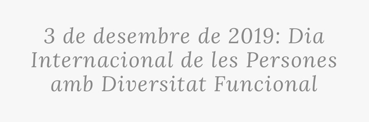 LLafron's tweet photo. Avui dia 3 de desembre és el dia internacional de les persones amb dversitat funcional. Cal seguir lluitant per una societat més igualitària i inclusiva per a tots i totes! #diversitatFPT #sharediversitat @DiversitatFPT https://t.co/zaF5qiz0w7
