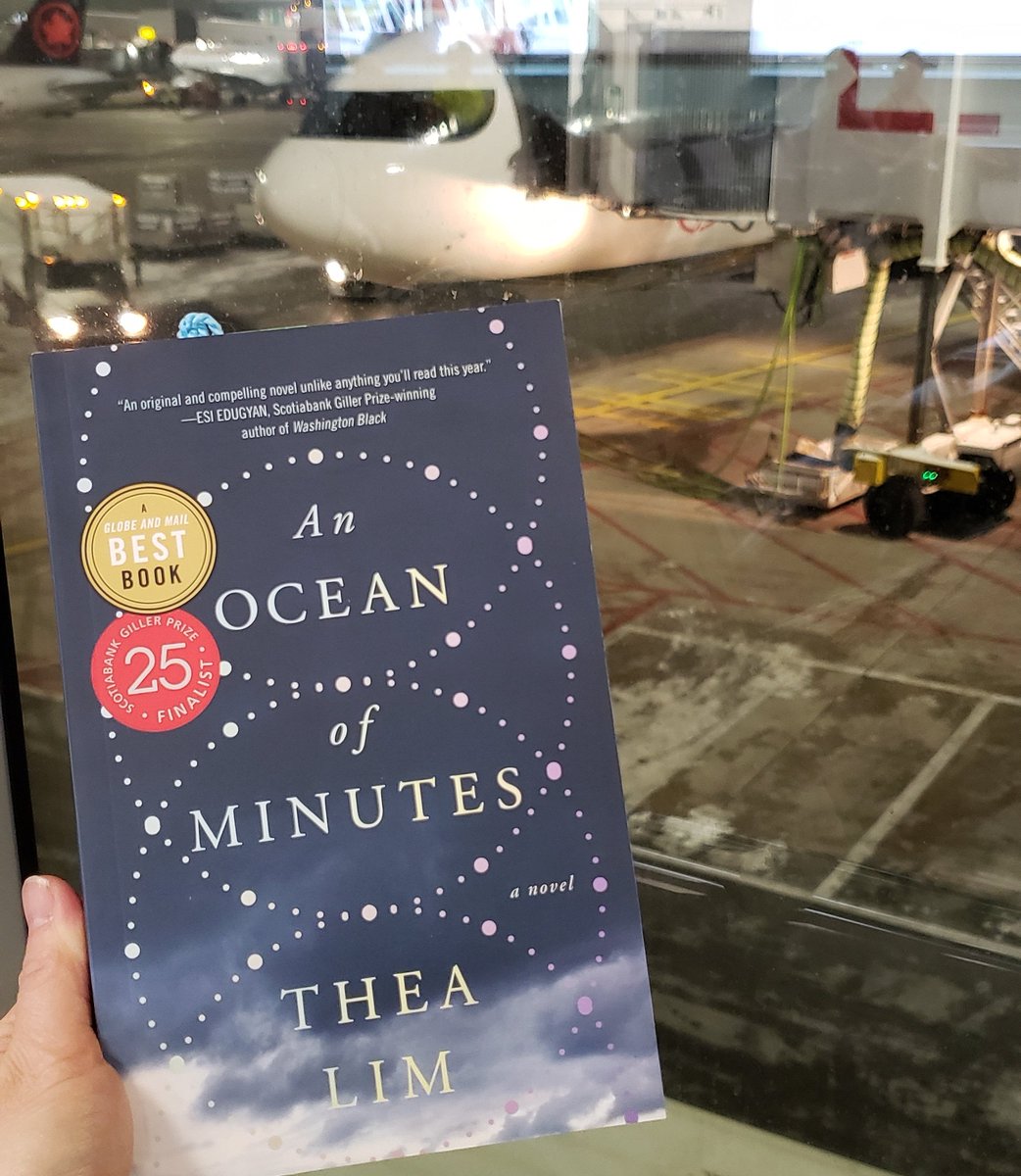 JFGarrard's tweet photo. I have an ocean of minutes @TorontoPearson to read "An Ocean of Minutes" today! Lol #thealim! 😝 #toronto #travelling https://t.co/LmoYpoeB8B