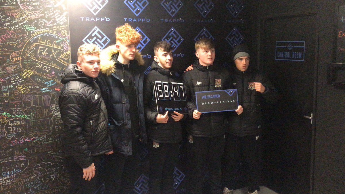 NTFC_FEP's tweet photo. And with just over a minute to spare, Team Badgers make it out! Well done to all for escaping their rooms!! #ntfc #fep #trappd @ntfc @trappdgames https://t.co/nNA2Z8yeBX