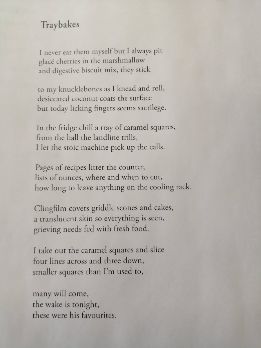 glenhswilson's tweet photo. #TopTweetTuesday @blackboughpoems Here is my poem Traybakes form my debut collection An Experience on the Tongue available from @Doirepress https://t.co/eUkZEbNOxp