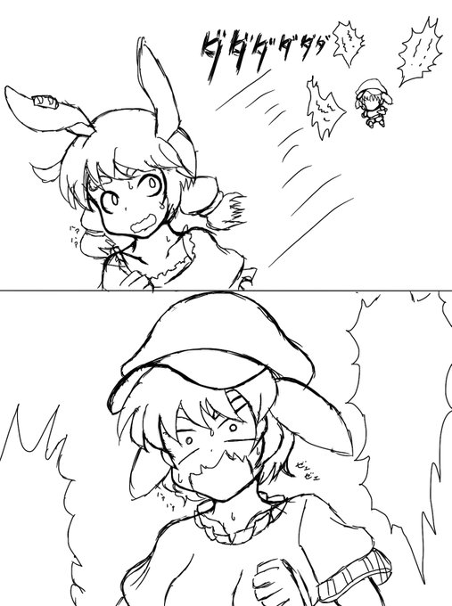 先ずはラフ画をザクザクと 