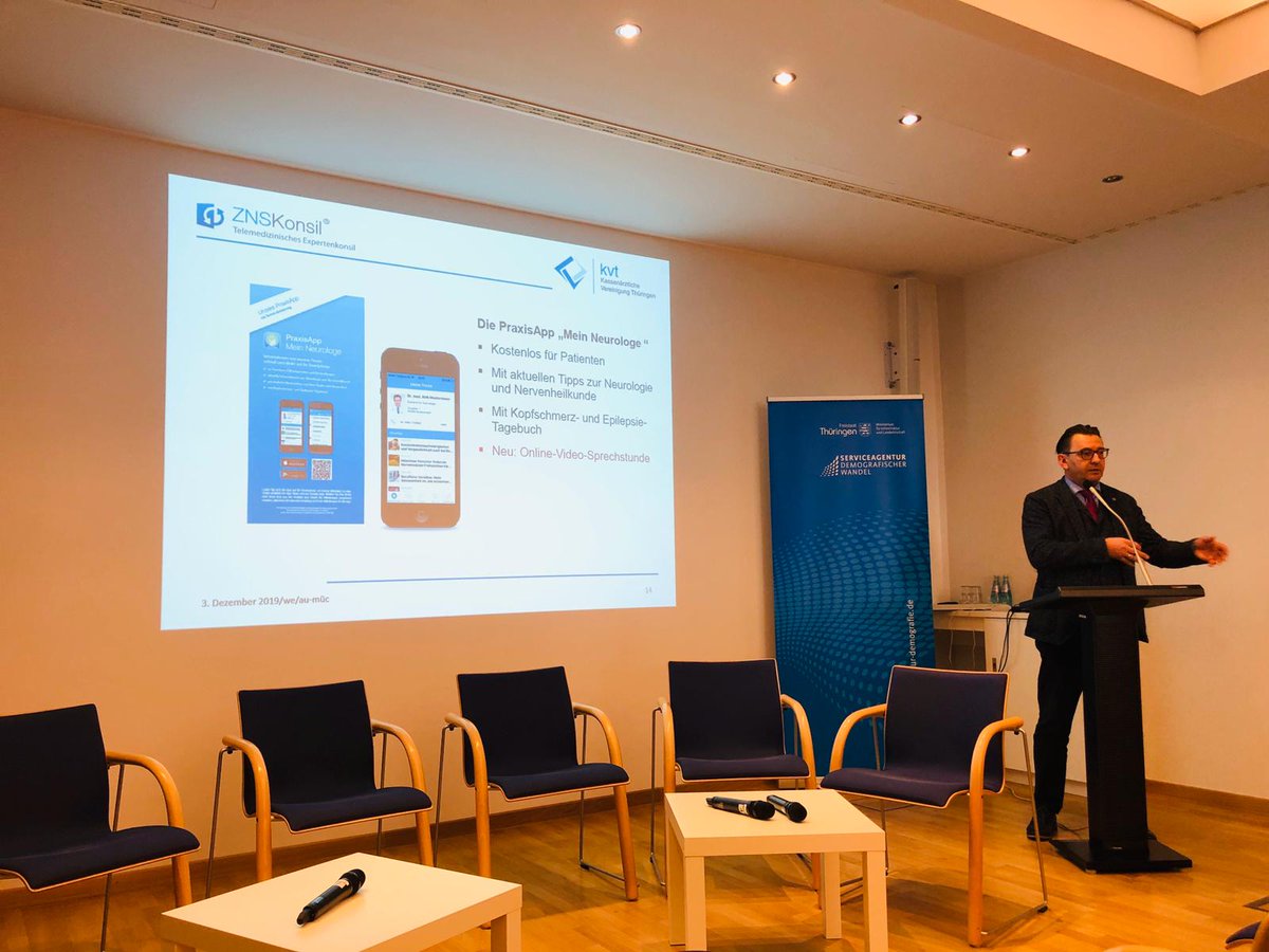 KV_Thueringen's tweet photo. 3. Regionalkonferenz „Digitalisierung in der medizinischen Versorgung“ der Serviceagentur Demografischer Wandel #SADW im Klinikum Altenburger Land GmbH. @KV_Thueringen stellt ihre 3 Projekte vor:
▪️ #TeleArzt
▪️ #ZNS-Konsil
▪️ elektronische Einsatzdatenerfassung #Rettungsdienst https://t.co/fzgfnBFBkw