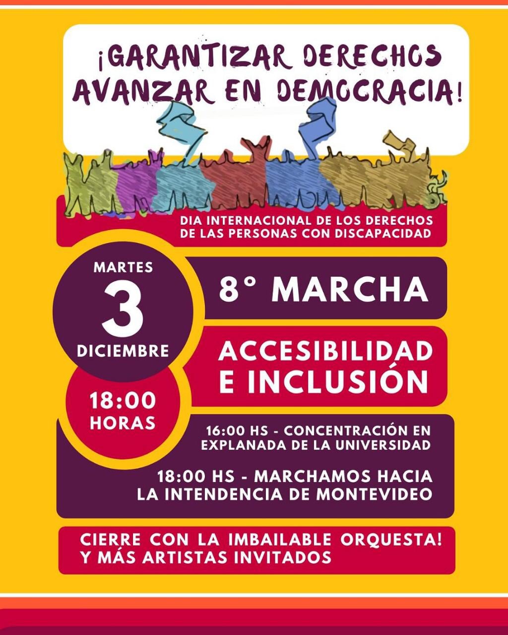 Afiche que convoca a la marcha