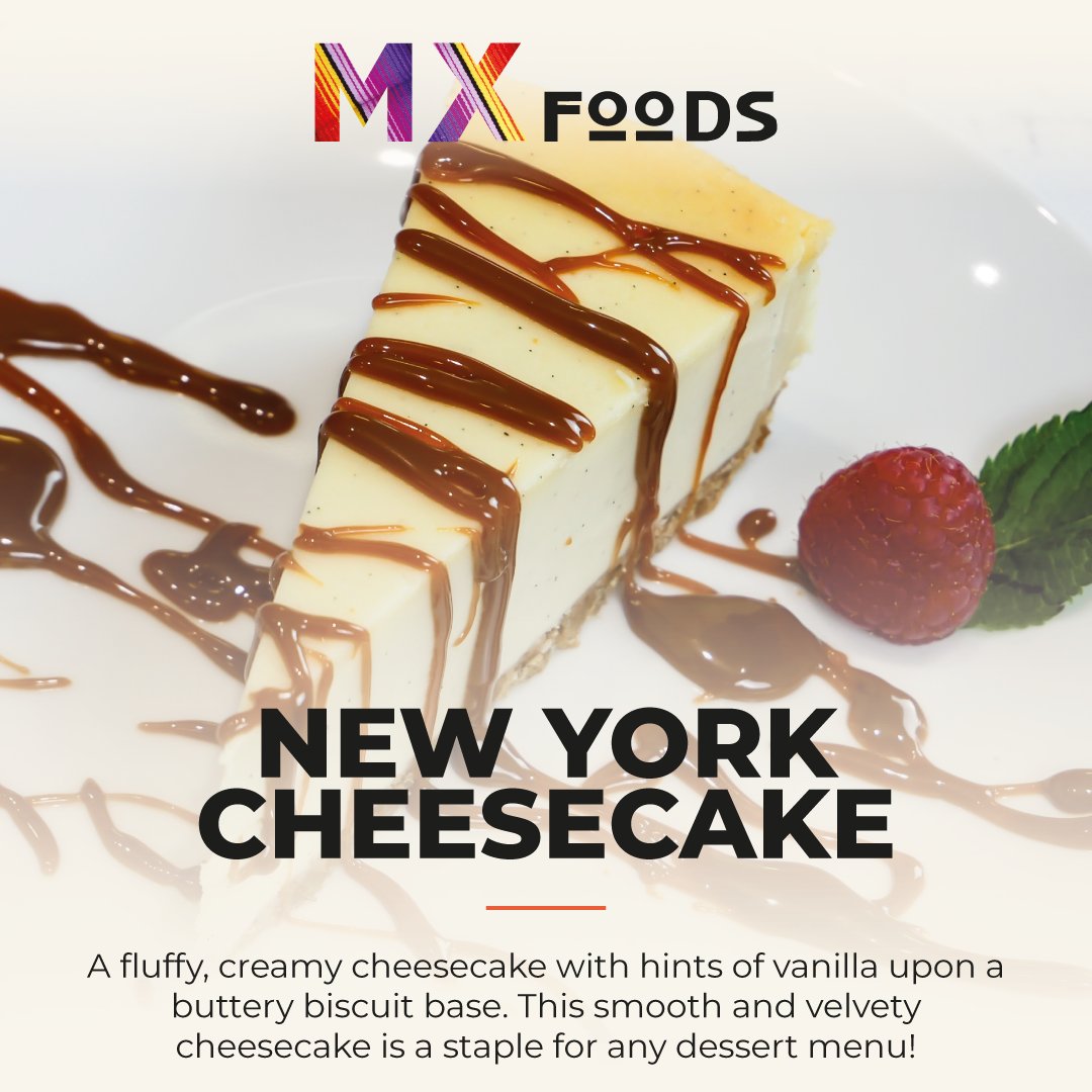 Classic New York Cheesecake...
mxfoods.co.uk/displayitemdet… 
#Baked #NewYork #Cheesecake #Desserts
