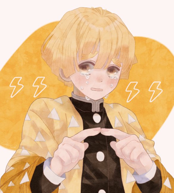 淡さんがTwitterに投稿した我妻善逸(鬼滅の刃)のイラスト。