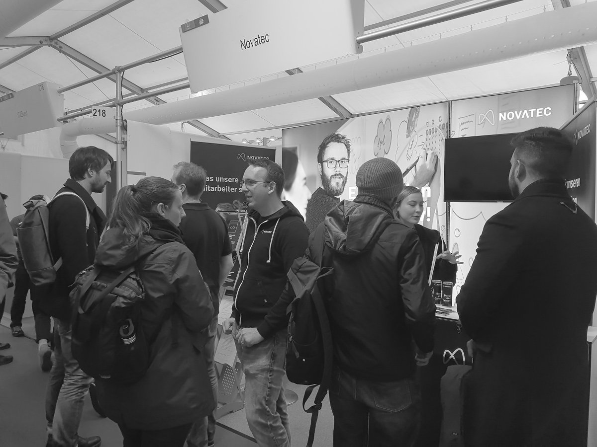 novatecgmbh's tweet photo. Auf der #Bonding #Firmenkontaktmesse in #Berlin am 27. November 2019 erfuhren die Studierenden, was sich hinter unserem #perfectflow verbirgt 😊 #bondingFirmenkontaktmesse #teamnovatec #Recruiting #Karriere #Jobwall #SpeedDating – https://t.co/fTppVszAt6 https://t.co/GCk2Bw1qQt