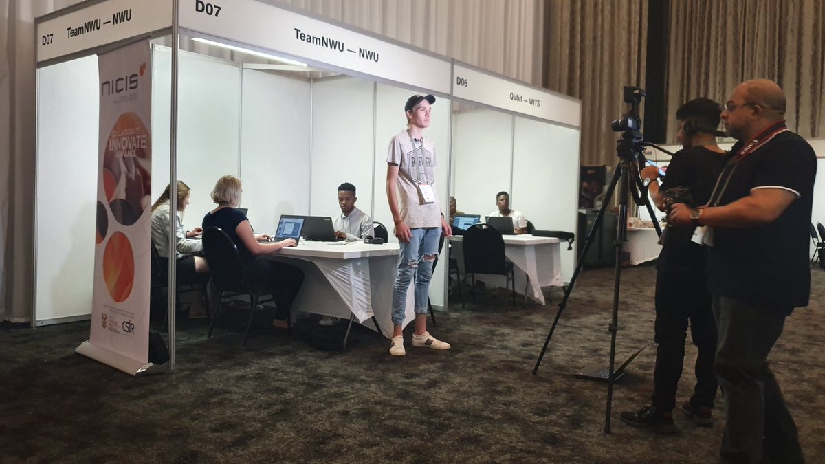 SusanCampher's tweet photo. TeamNWU taking part in the #DIRISA #Datathon student competition @ the #CHPC2019 conference. @theNWU @CSIR #NICIS https://t.co/CbDkldLcc9
