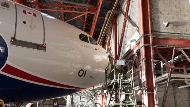 CTVNews's tweet photo. PM's plane grounded for 10 months after collision at military hangar https://t.co/JPHWsot162 https://t.co/hrX7Vgsh5Y