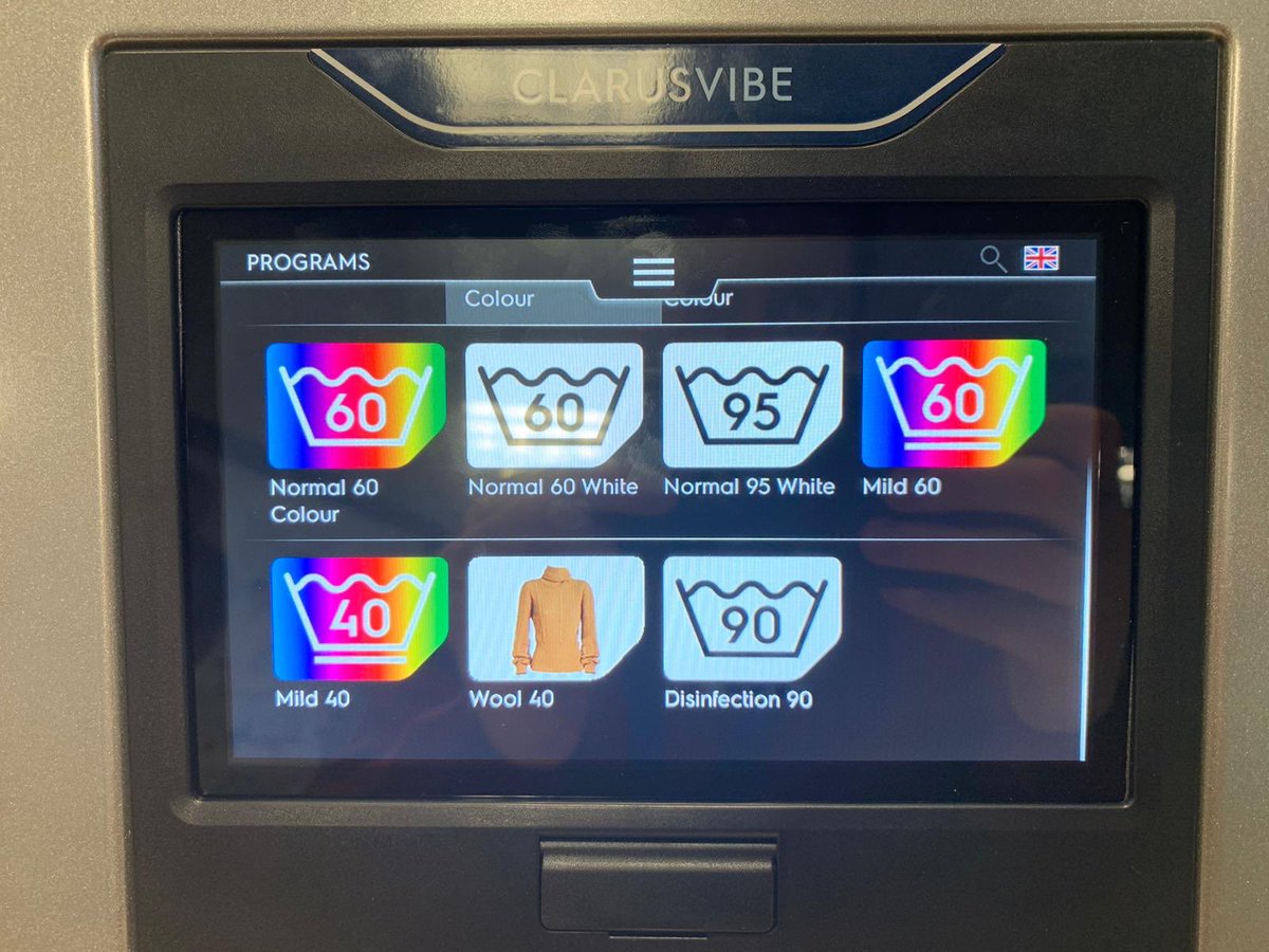 Getting to grips with Clarus Vibe - our new touch screen controller for Line 6000 🙌 #Laundry