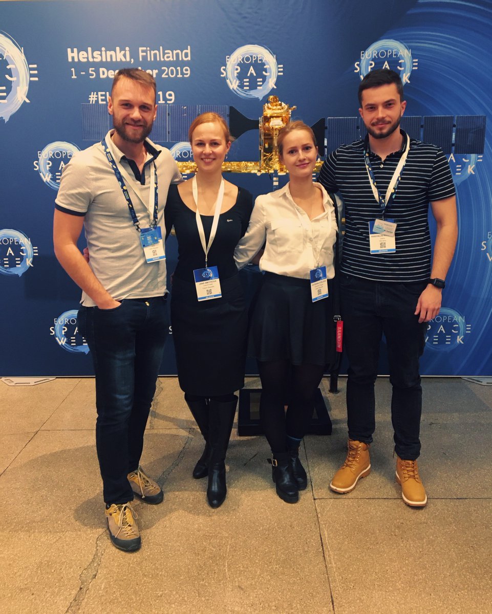 Zdravíme z Evropského space weeku! Československá kosmická komunita je tu opravdu hojně zastoupená - například startup Zaitra, který letos vyhrál Copernicus Hackathon. #eusw2019