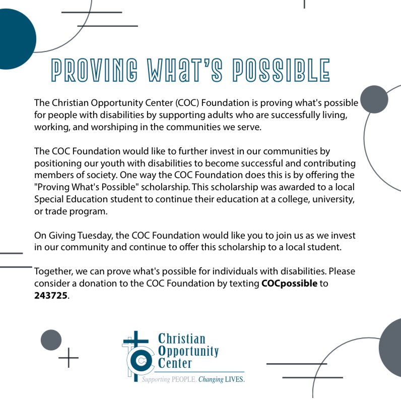 IowaCOC's tweet image. It’s #GivingTuesday2019.  Please consider a donation to COC!  Text COCPossible to 243725. A small donation can make a BIG difference!