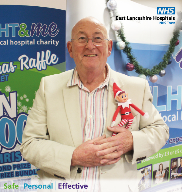 ELHT_NHS's tweet photo. Yesterday #Elbert the Elf went on a walk around #RBTH and bumped into John Kelly, Consort to the Mayor of Burnley, at our @ELHTandMe #ChristmasMarkets. The Mayor's charity for the year is ELHT&Me, thank you for supporting your local hospitals! #ElfsHealth #NHS https://t.co/h570U2mPse