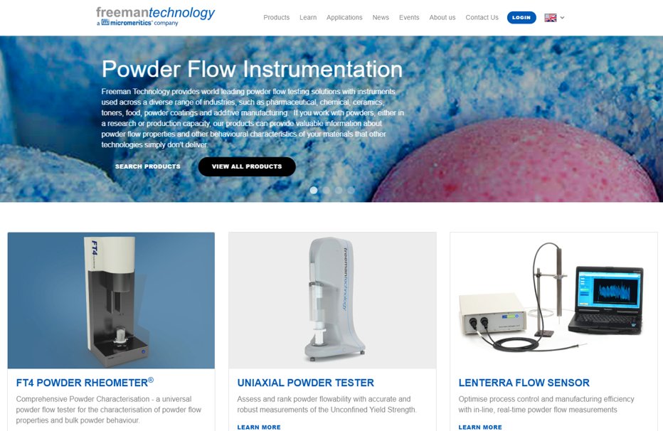 FreemanTech's tweet image. We have launched our new website! An unrivalled powder testing resource - freemantech.co.uk #powderflow #powdertesting