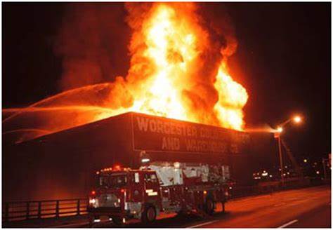 On 12/3/99 a fire was accidentally started by homeless people in the abandoned Worcester Cold Storage &amp; Warehouse bldg. Two firefighters died in the initial search &amp; 4 in the subsequent search &amp; rescue ops due to disorientation in the labyrinth. #FireHistory #NeverForget