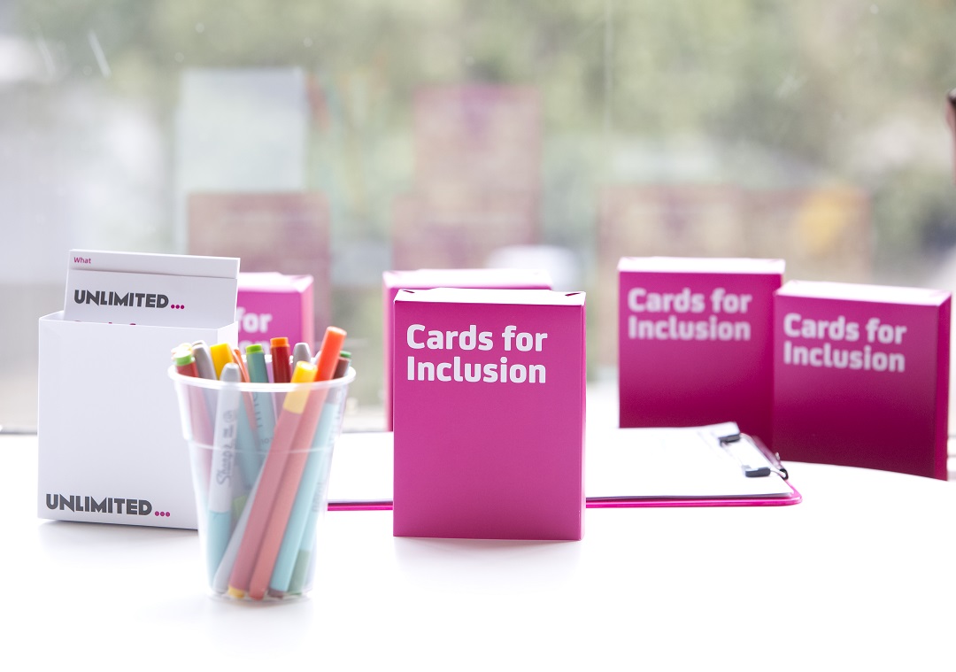 weareunltd's tweet photo. Happy International Day of People with Disabilities!

Today we're sharing our final resource, Cards for Inclusion! 
Check out this cool animation we created over on our Youtube channel https://t.co/zDeiLWoNkf

Make sure you hashtag #CardsForInclusion if you play! https://t.co/71MgFcfw7w