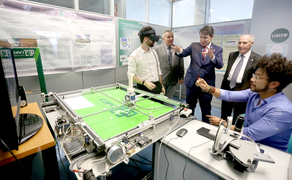 <a href="/alferma1/">Alfonso F. Mañueco</a> <a href="/CARTIFCT/">CARTIF</a> The laboratory of development of robtics rehabilitation solutions was shown by #Perán <a href="/AlecuaCartif/">AlecuaCartif</a>, <a href="/fgayubo/">Fernando Gayubo</a> and Miguel Ángel to the President of Castilla y León. They shown a demo of THERMES with #PHYSIOBOT integrating #VR #ROBOTICS. <a href="/alferma1/">Alfonso F. Mañueco</a> #25aniversarioCARTIF 
<a href="/CARTIFCT/">CARTIF</a>
