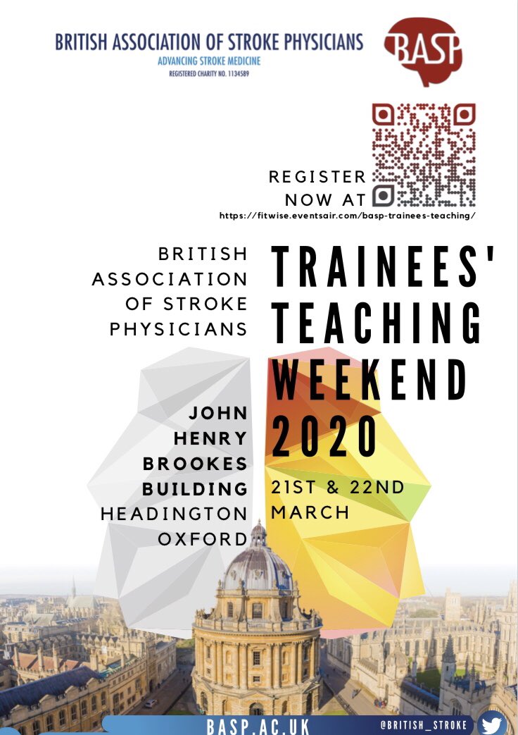 Register now for the stroke trainees' teaching weekend and abstract competition 2020 🎉 All welcome! 🏥 *fitwise.eventsair.com/basp-trainees-…* @british_stroke @BASP_TE @BleedingStroke <a href="/UKStrokeForum/">UK Stroke Forum</a> <a href="/TheStrokeAssoc/">Stroke Association</a> <a href="/ukstrokenursing/">NSNF</a> @edinburghstroke <a href="/CamStroke/">Cambridge Stroke</a> <a href="/nr_evans/">Nicholas Evans</a> <a href="/iamthatiz/">Isuru Induruwa</a> <a href="/JPAppleton/">Jason Appleton</a>