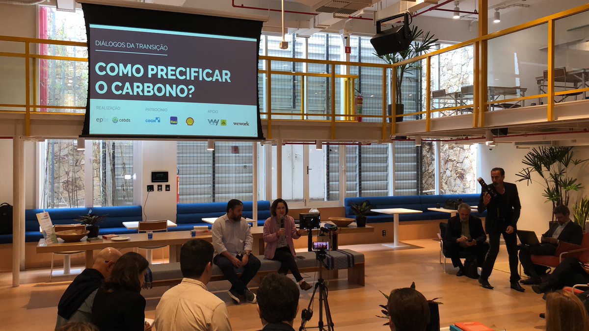 Acaba de começar o 5º Diálogos da Transição sobre Precificação de Carbono, realizado pela @epbr e <a href="/cebds/">CEBDS</a>, e apoio <a href="/WeWorkBrasil/">WeWork Brasil</a> e <a href="/WayCarbon/">WayCarbon</a> . Acompanhe ao vivo em bit.ly/2PeDALg
#precificacao