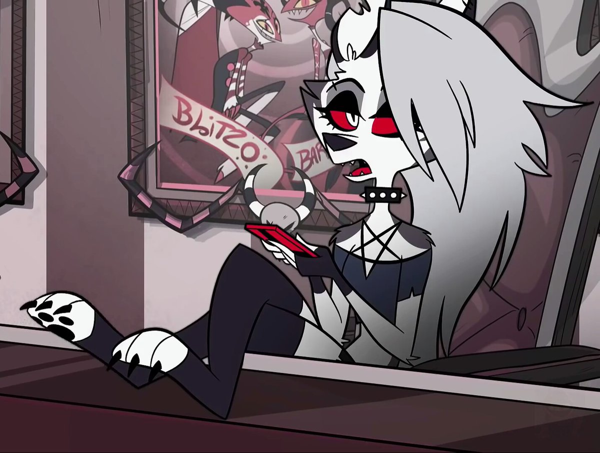 Digidredg Hazbin Hotel ハズビンホテル のスピンオフ作品 Helluva Boss ヘルヴァボス に登場する Loona ルナ ルーナ がケモナーホイホイな感じで最高 クールでセクシーで可愛いメスケモちゃん フサフサな毛と鋭い目付きがたまらんですな