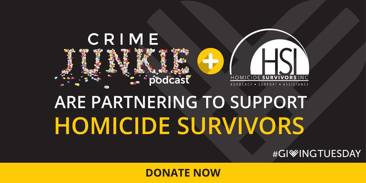 CrimeJunkiePod's tweet image. It’s #GivingTuesday and we’re partnering with @HSI_AZ to support their mission to help families of murder victims through support, advocacy and assistance. We we will be matching any donation made on #GivingTuesday up to $10,000. Just click here: azhomicidesurvivors.org/donate/