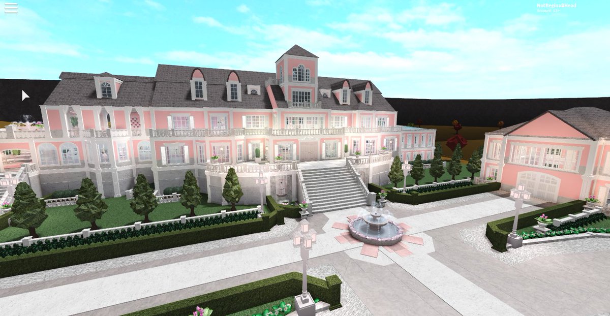 How To Build A Pink Mansion In Bloxburg