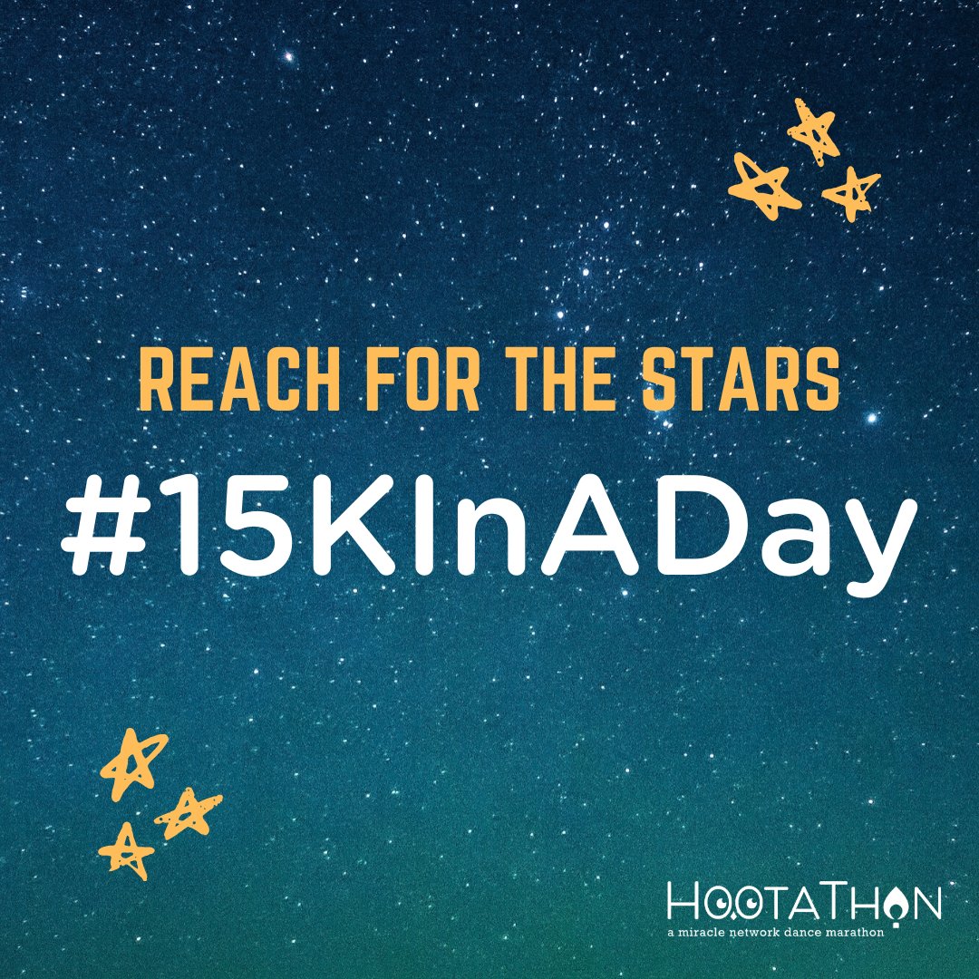 HootaThon's tweet photo. Fundraising Push Day is finally here! Our goal is to raise $15K today, and we hope that you help us reach for the stars!! Make sure to tag all your posts today with #15KInADay to spread the word! https://t.co/kxaQrLVBf3