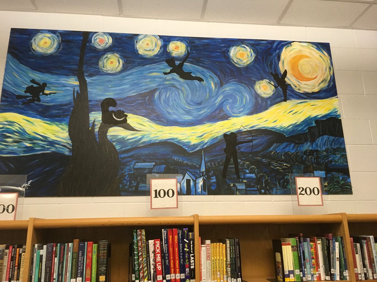 juliehoopersc's tweet image. Day 2: Shoutout to @AliciaCobler whose students provide artwork to brighten up our library! #FMSD12Days #nfhs_official 👏🏿👏🏾👏🏽👏🏼👏🏻👏