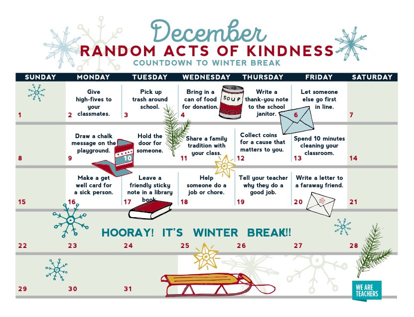 Love this idea for students (and adults too!) it’s so important to remember to be kind this time of year when some people need it most! #MahwahConnects <a href="/RamapoRidgeMS/">Ramapo Ridge MS</a>