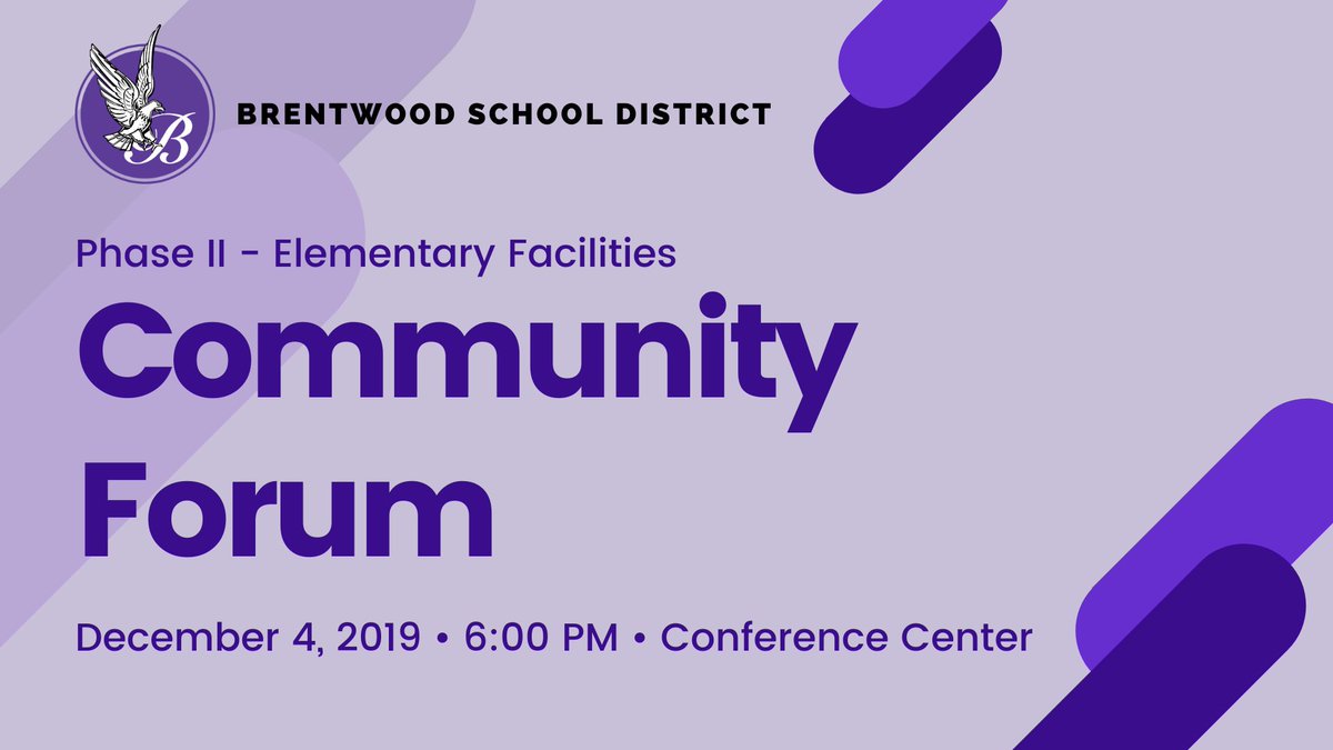 Please join us tomorrow night for a Community Forum focused on gathering stakeholder input on our elementary facilities! We will meet in our Conference Center at 1201 Hanley Industrial Court from 6:00 - 7:30 PM.