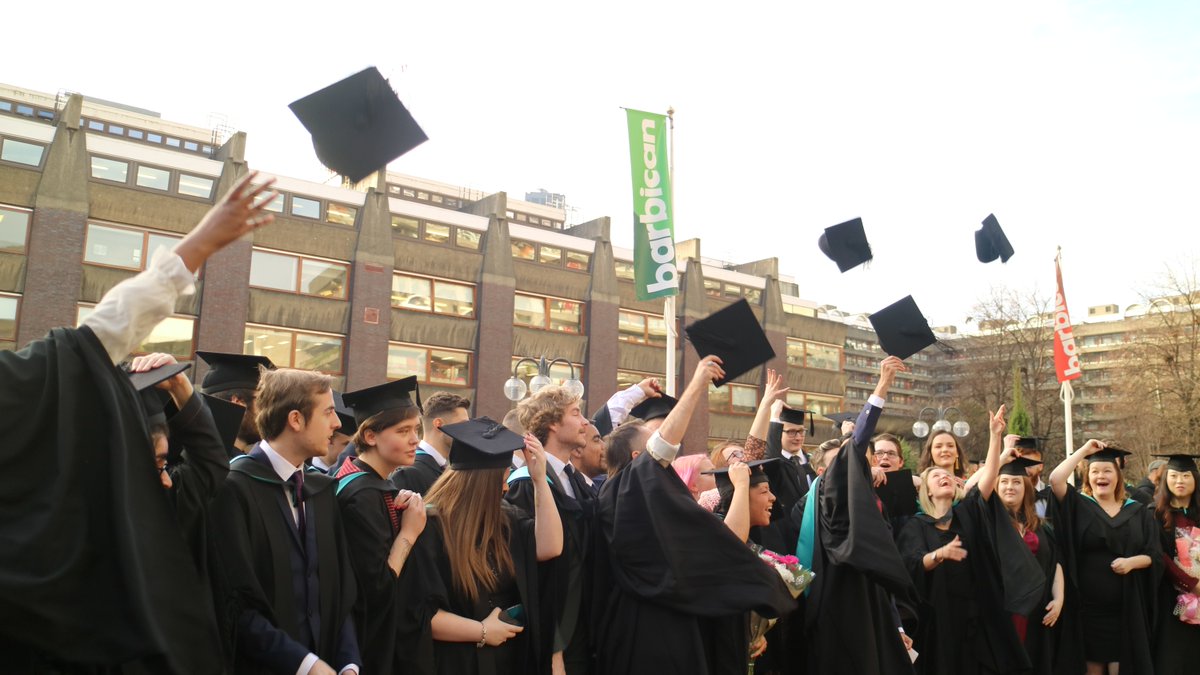 RavensbourneUK's tweet photo. A fantastic morning celebrating #Graduation19 with the #ScreenSchool at @BarbicanCentre. Don't forget to share your own snaps throughout the day! Looking forward to welcoming the #DesignSchool at 2pm 🎓 https://t.co/XwNy98XLvR