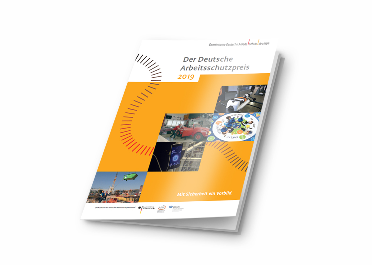 DASP_News's tweet image. Der ganze #DASP19 auf 25 Seiten! Die Broschüre „Der Deutsche Arbeitsschutzpreis 2019 – Mit Sicherheit ein Vorbild“ präsentiert alle nominierten und ausgezeichneten Ideen. Mit Sicherheit wissenswert! bit.ly/2RcQUSG @BMAS_Bund @DGUV @SozialHessen @AplusATradeFair