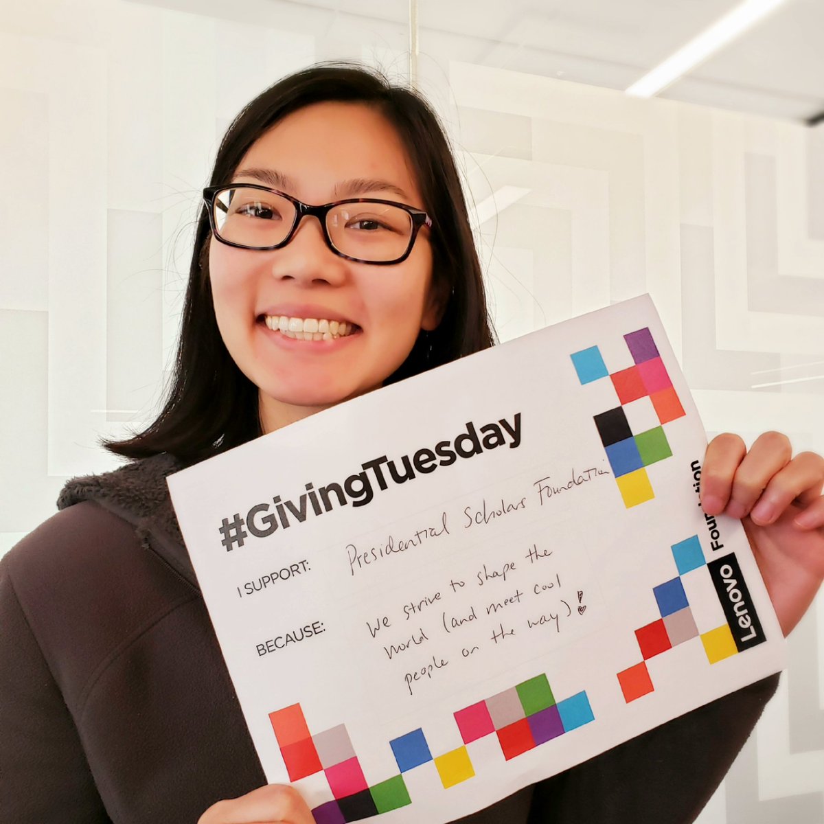 thisisnotayao's tweet image. @pscholars earns my support by shaping the world and building strong multi-generational communities on the way! Who are you supporting today? #GivingTuesday #wearelenovo #UnSelfie